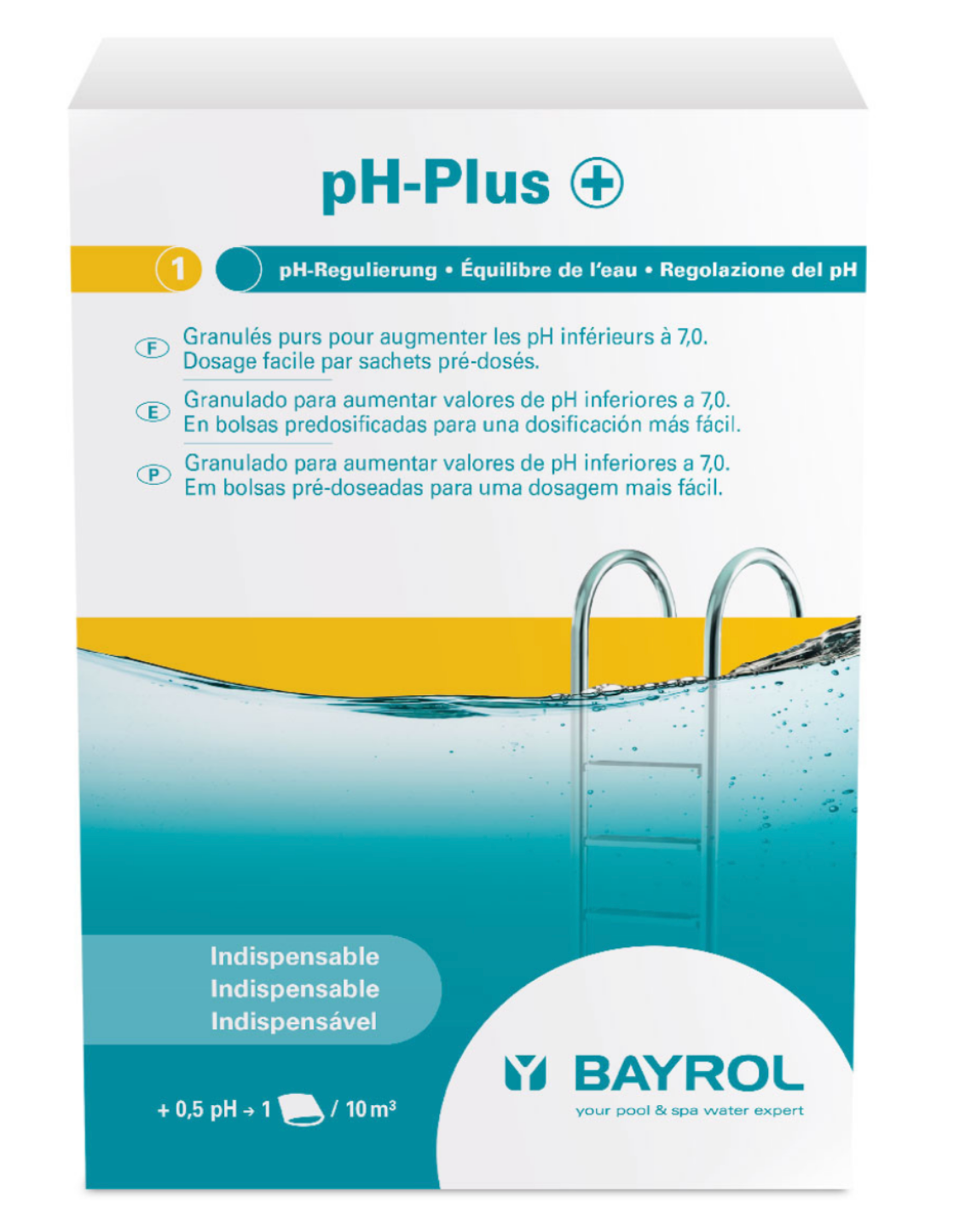 pH-Plus sachets de dosages à 500 g pour les petites piscines