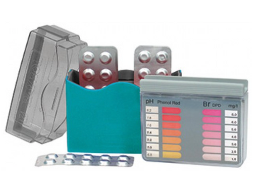 Trousse d'analyse pour brome / pH / HR avec 2 x 20 tablettes