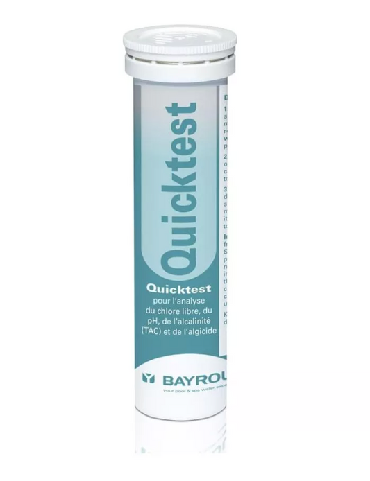 Quicktest 5 en 1 pH / chlore libre / brome / TAC / TH / acide cyanurique